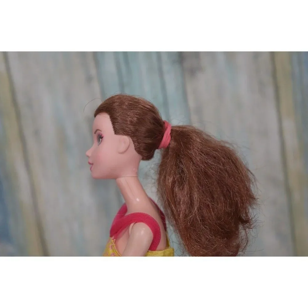 Vintage Mattel Disney Belle Barbie Doll 1999 Beauty and the Beast Yellow Gown